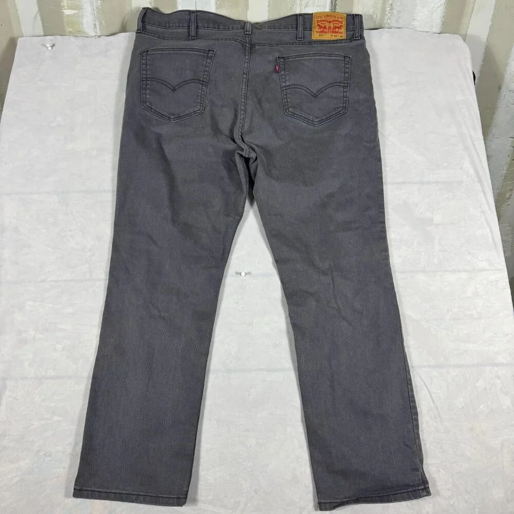 Levi's 511 Straight-Leg Jeans Mens Gray Denim Charcoal Wash Outdoor Size W42 L30